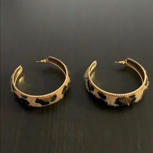 Hoop earrings - leopard - NWOT